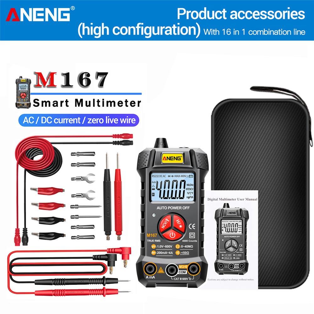 ANENG M167 Digital Mini Multimeter AC/DC Electrical Instruments Tester ...