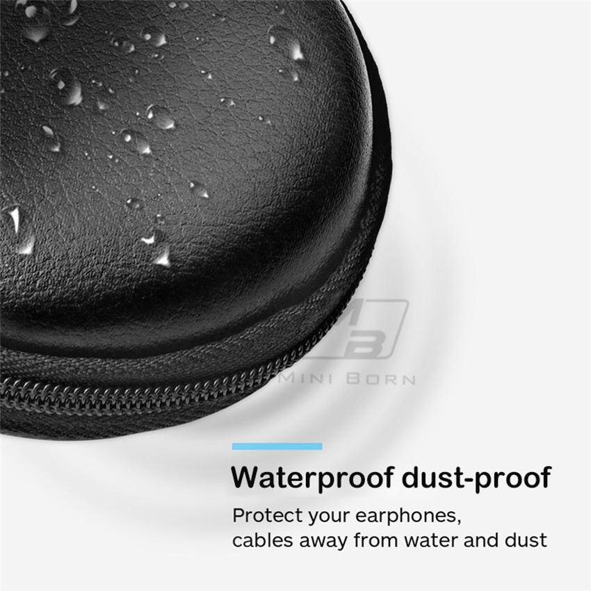 Mini born Headphone Case Storage Bag Bluetooth Earbuds Case Protective Case Travel Bag Pouch Box Travelling Cover Shell for Headset Earphones