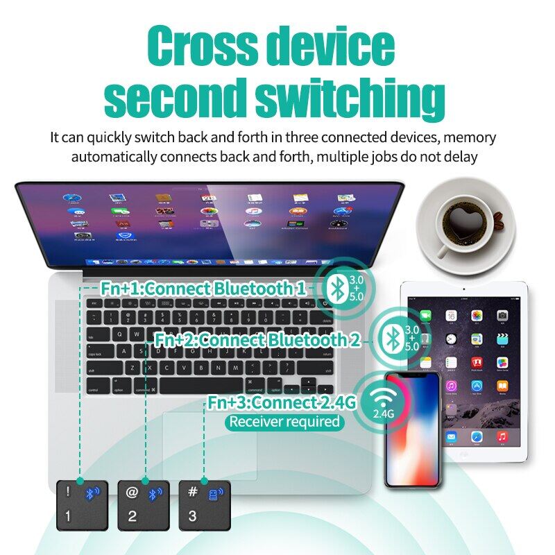 Bàn phím Bluetooth chuột và bàn phím không dây đặt cho máy tính xách tay máy tính xách tay Máy tính để bàn máy tính bảng iPad Andro MacBook