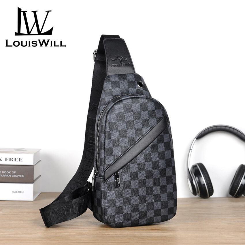 Men Chest Street Bag 2026.LouisWill Mens Chest Bag Cross Body Bag Pouch Bag Travel Shoulder Bag ...