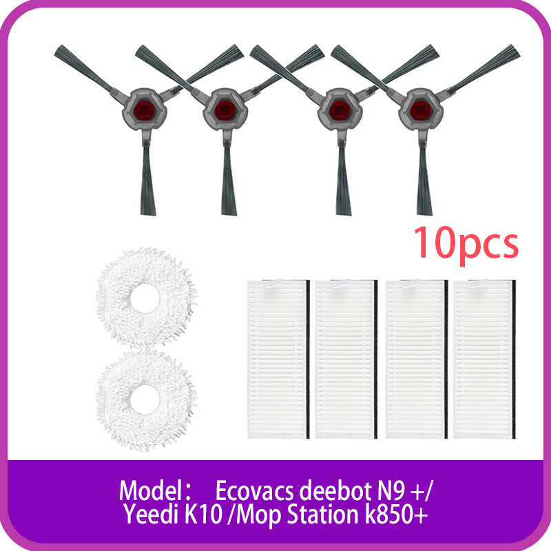 Mop cloth + roller brush + side brush+Built-in filters For Ecovacs deebot N9 + Yeedi K10 Mop Station k850+ robot vacuum cleaner