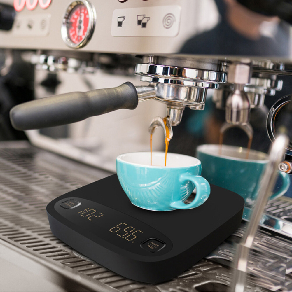 yieryi 2KG Coffee scale Electronic smart touch scale USB Kitchen Scale Digital Drip Espresso scale Anti-Slip