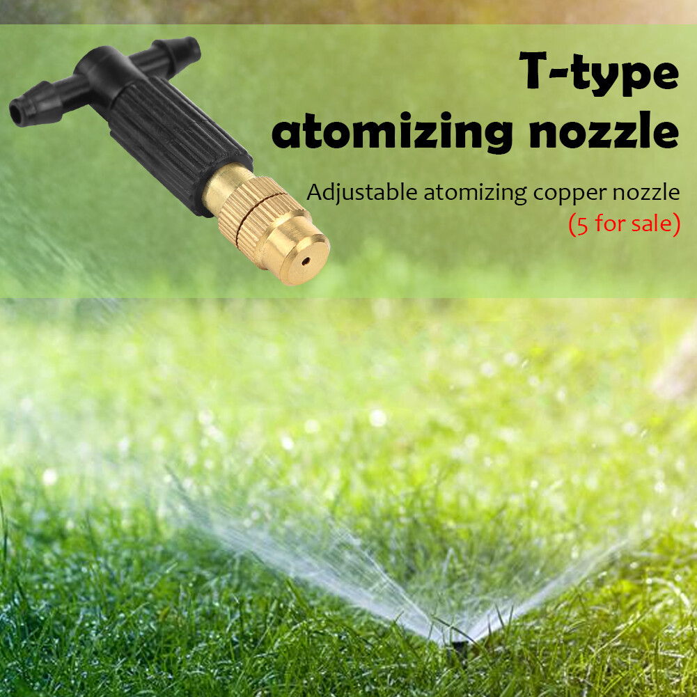 5pcs Automatic Spray Tip Nozzles Nebulizer Thread Copper Water Sprinkler Heads