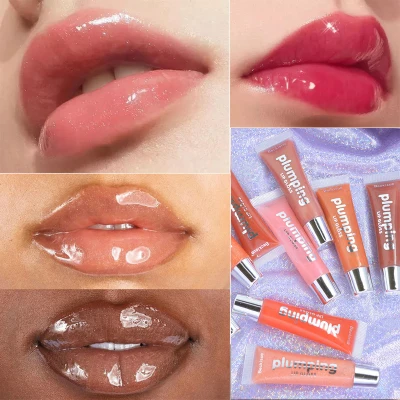 9 Color Moisturizing Gloss Plumping Lip Gloss Lip Plumper Makeup Glitter Nutritious Liquid Lipstick Cherry Mineral Oil Clear Lip Gloss