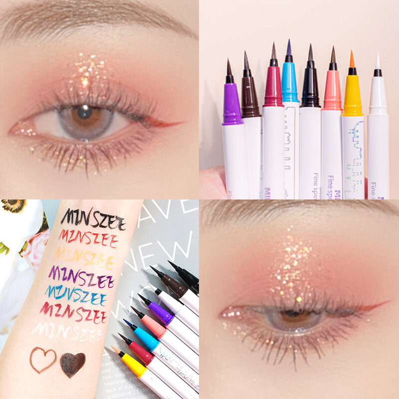 MINSHZEE Waterproof Eyeliner Liquid Pen Long Lasting Liner Pencil Quick Drying