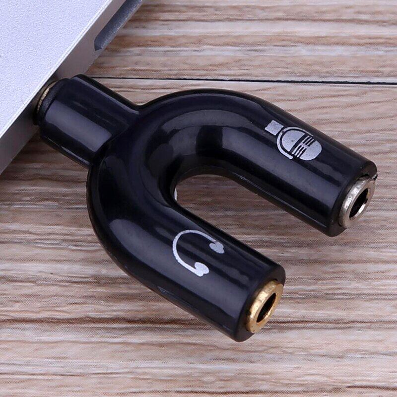 3.5mm Audio Microphone Earphone Splitter Connector Mic Headset Jack Converter Plug Adapter For Mobile Phone Tablet PC