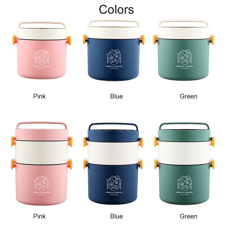 Student Lunch Box Office Lunch Box Lunch Box Bento Box Round Plastic  Microwave Multilayer Large Capacity
