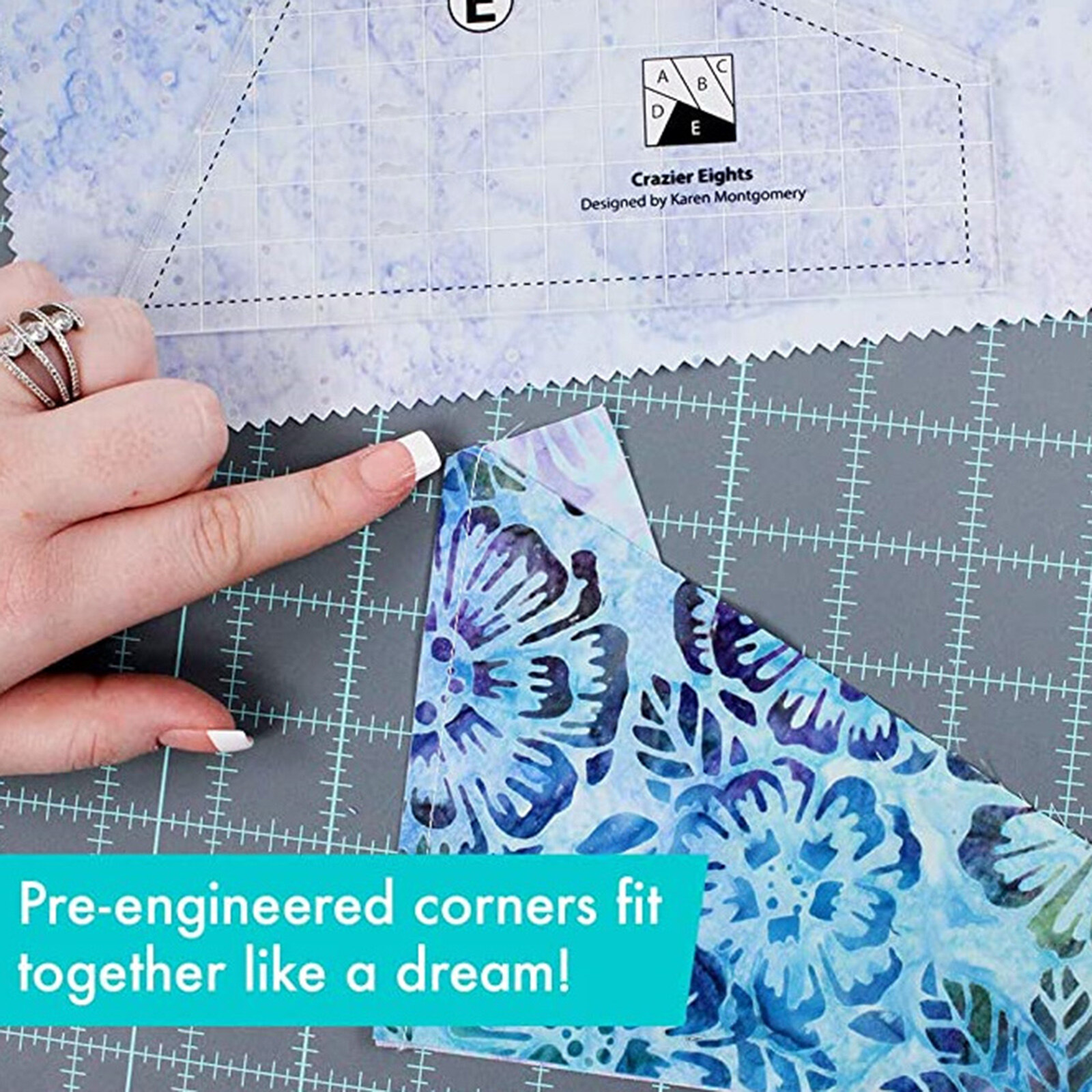 Blesiya 2Sets Acrylic Transparent Patchwork Quilting Sewing Ruler Template Craft
