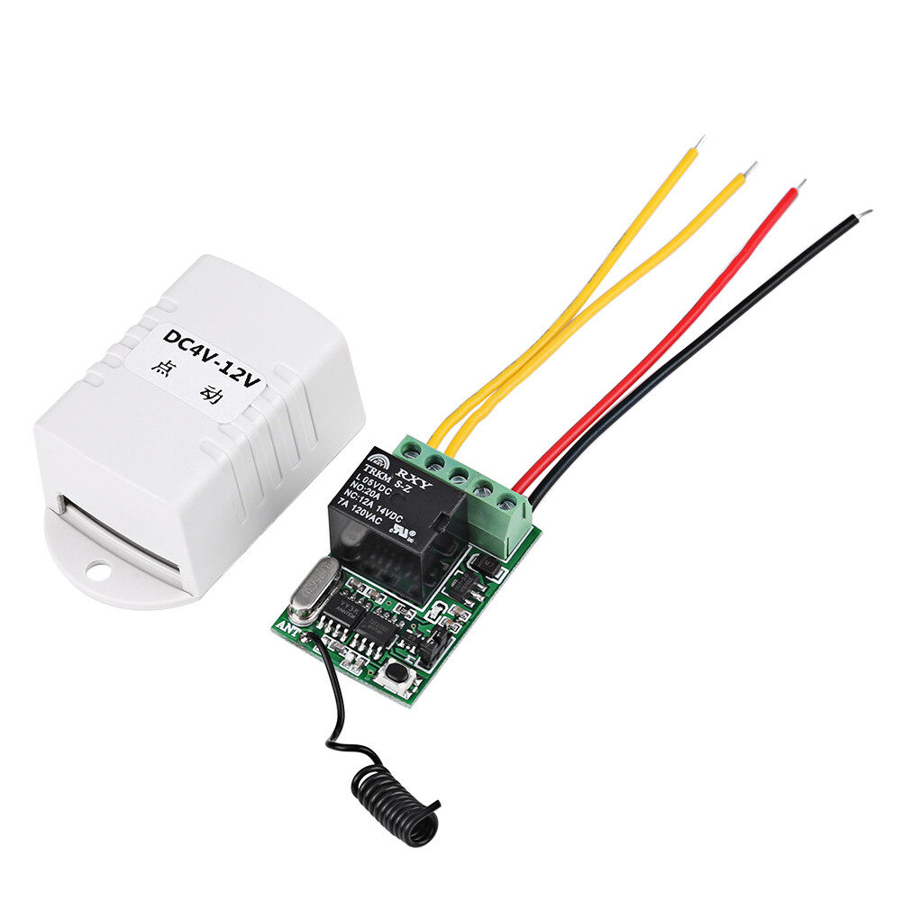 DC 4V 5V 6V 7.4V 9V 12V Wireless Relay Remote Control One Key Switch Receiver + Transmitter
