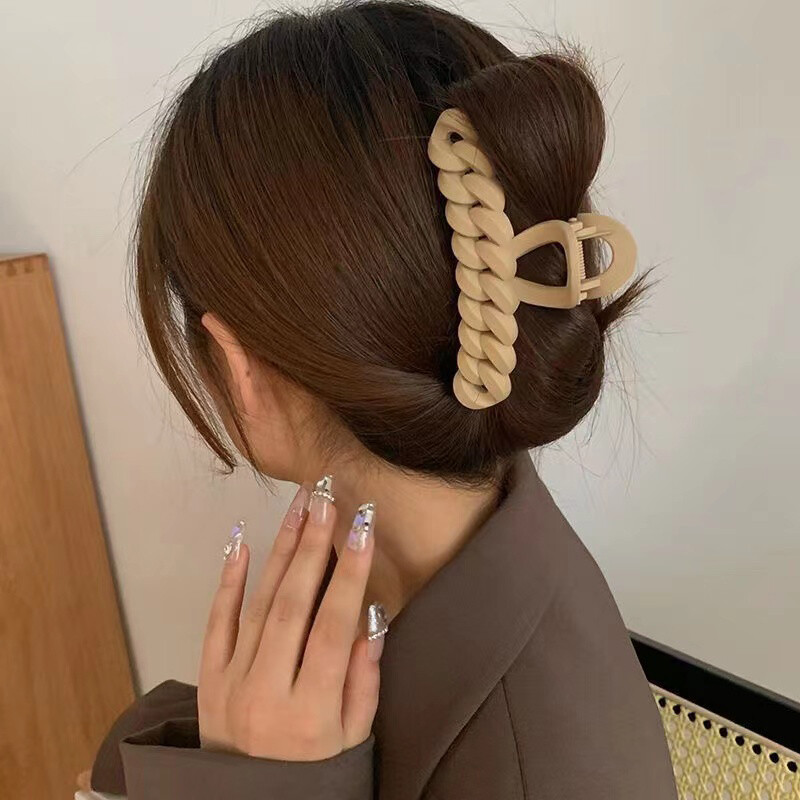 Kẹp Mờ Acrylic Kẹp Cá Mập Đầu Sau Cho Nữ Kẹp Tóc