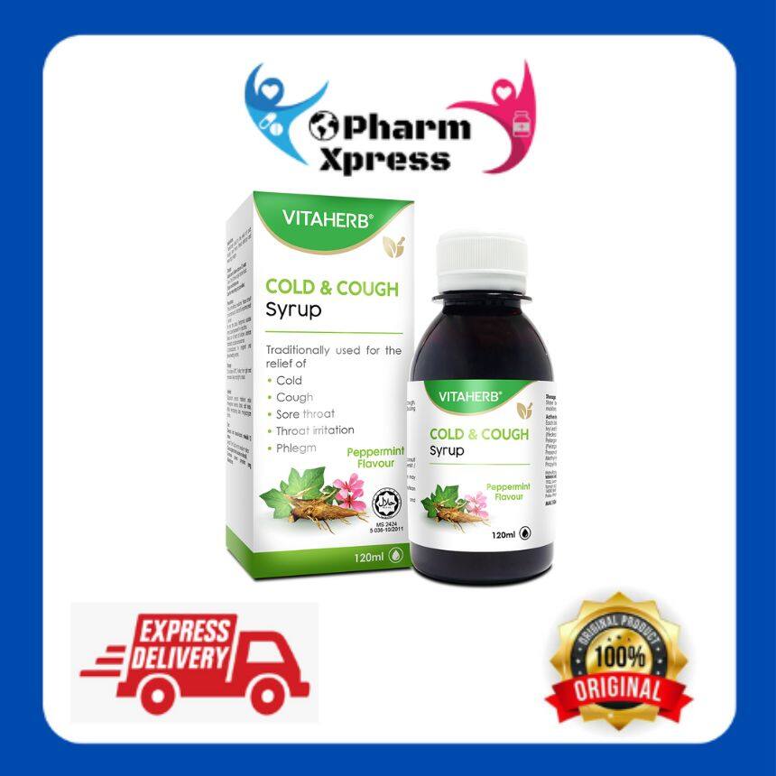 VITAHERB Cold & Cough Syrup (Peppermint Flavour)(120ml) Lazada