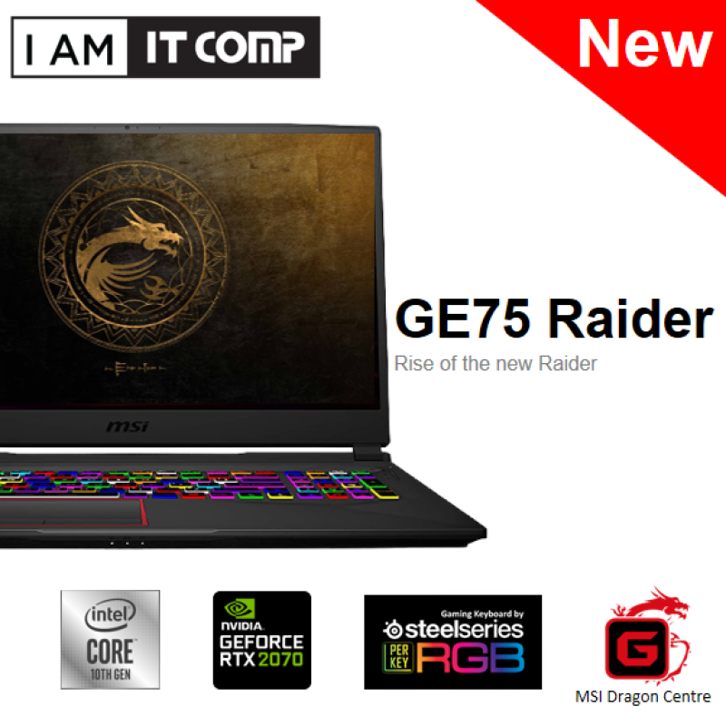 MSI GE75 RAIDER 10SF-442 17.3 FHD 240Hz Laptop ( i7-10875H, 16GB RAM, 1TB SSD, RTX2070, W10 ) Malaysia
