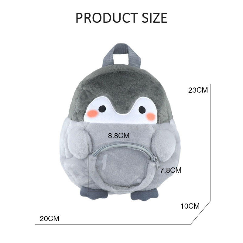 NALLCHEER women's penguin cartoon backpack Cute backpack plush mini schoolbag