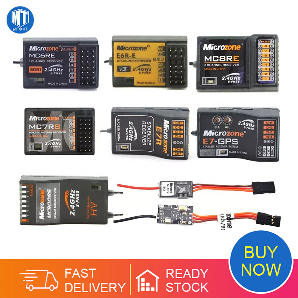 MicroZone MC6RE MC7RB MC9002 MIni M-SBUS Receiver 6CH MC8RE 8CH For MC6C MC8B Controller Transmitter RC Airplane Drones model