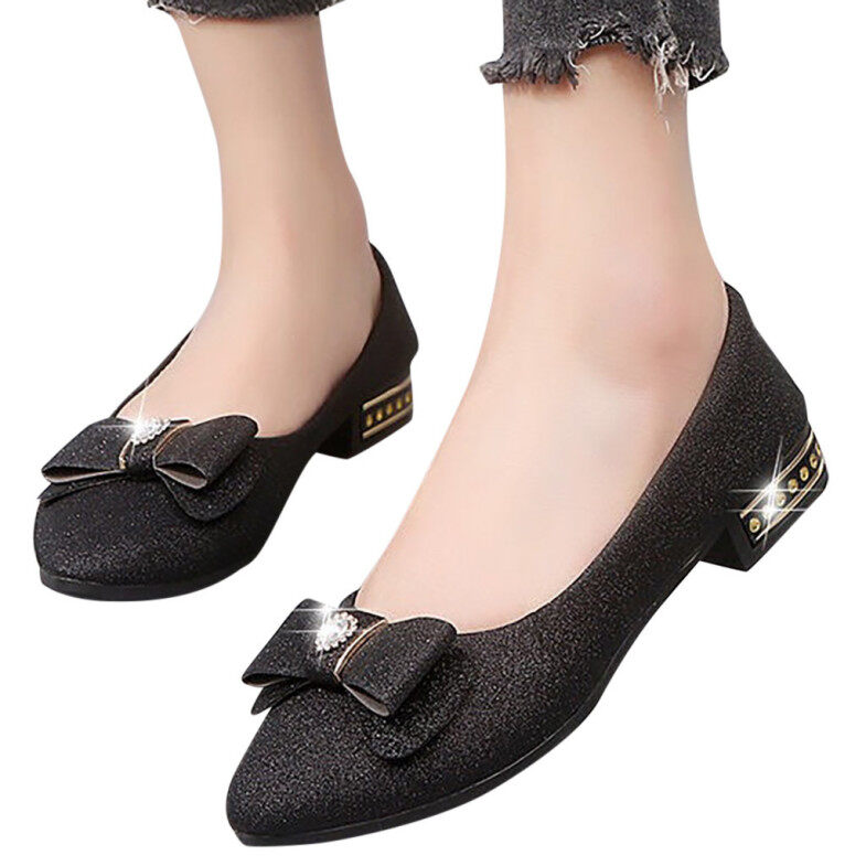 Giày Bệt Nữ Audestore, Mũi Nhọn, Thắt Nơ Bướm, Màu Trơn, Phong Cách Thời Trang Thường Ngày giá rẻ