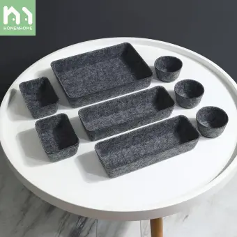 Homenhome 8pcs Storage Boxes Set With Partition In Drawer For Storing Stationery And Sundries Kitchen Cabinet Kitchenware Storage Boxes Lazada Singapore