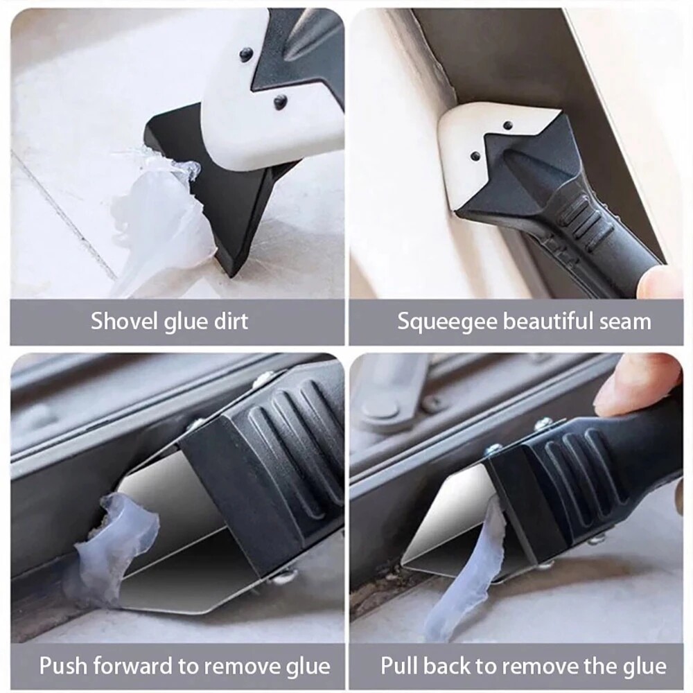 Dụng Cụ Cạo Silicon Dụng Cụ Cạo Keo Góc Làm Đẹp Bộ Dụng Cụ Nạo Vữa 5 Trong 1 Dụng Cụ Cạo Vữa Đa Năng