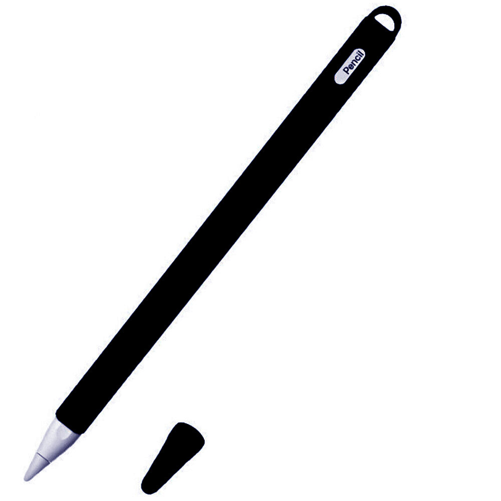 ใหม่ซิลิโคนอ่อนนุ่มสำหรับ Apple ดินสอรุ่นที่กรณีสำหรับ iPad ดินสอ 2 หมวกเคล็ดลับปกผู้ถือแท็บเล็ตสัมผัสปากกา S tylus กระเป๋าแขน สี ดำ สี ดำรูปแบบรุ่นที่ีรองรับ apple pencil 2nd