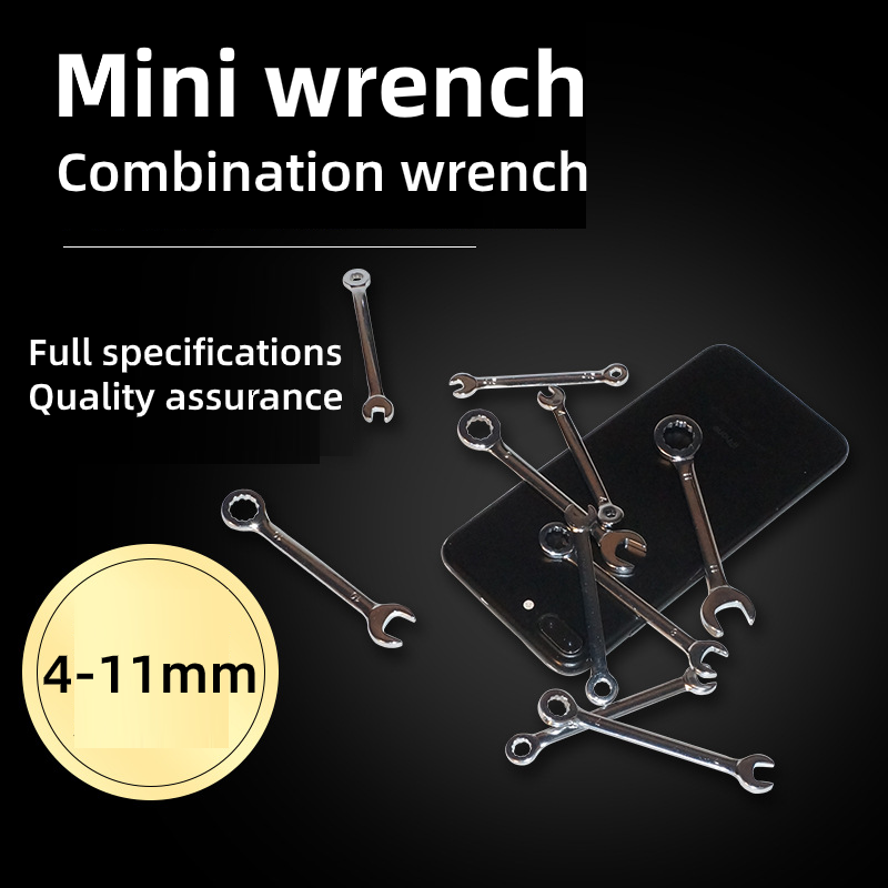 10pcs Metric/Imperial Small Mini Combination Wrench Spanner Set Tools Set (4mm - 11mm)