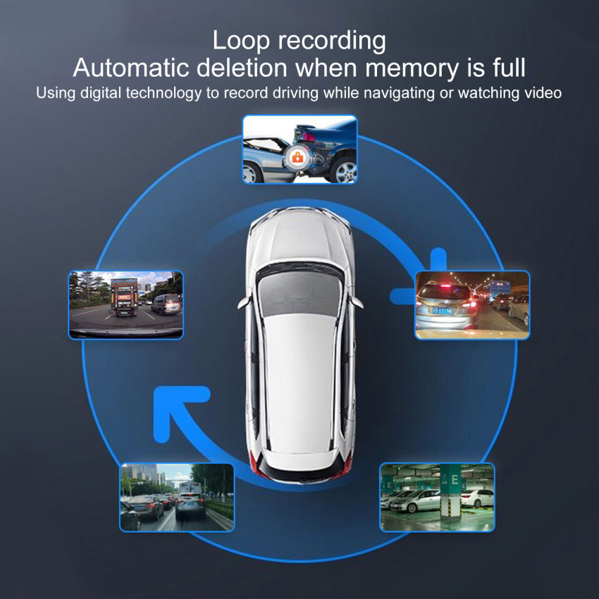 Đầu Ghi Hình Đặc Biệt Điều Hướng 1080P Full HD USB Xe Hơi DVR Máy Ghi Âm Lái Xe ADAS Màn Hình Lớn