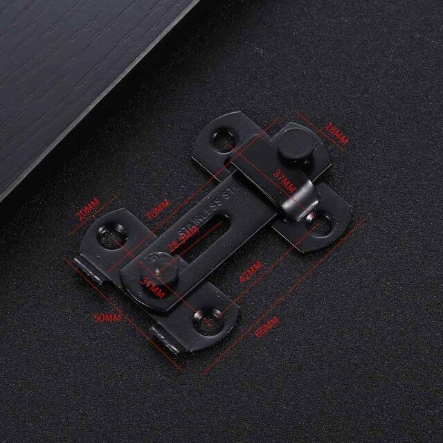 Stainless Steel Matte Black Door Latch Locks,Bifold Slide Gate Latch