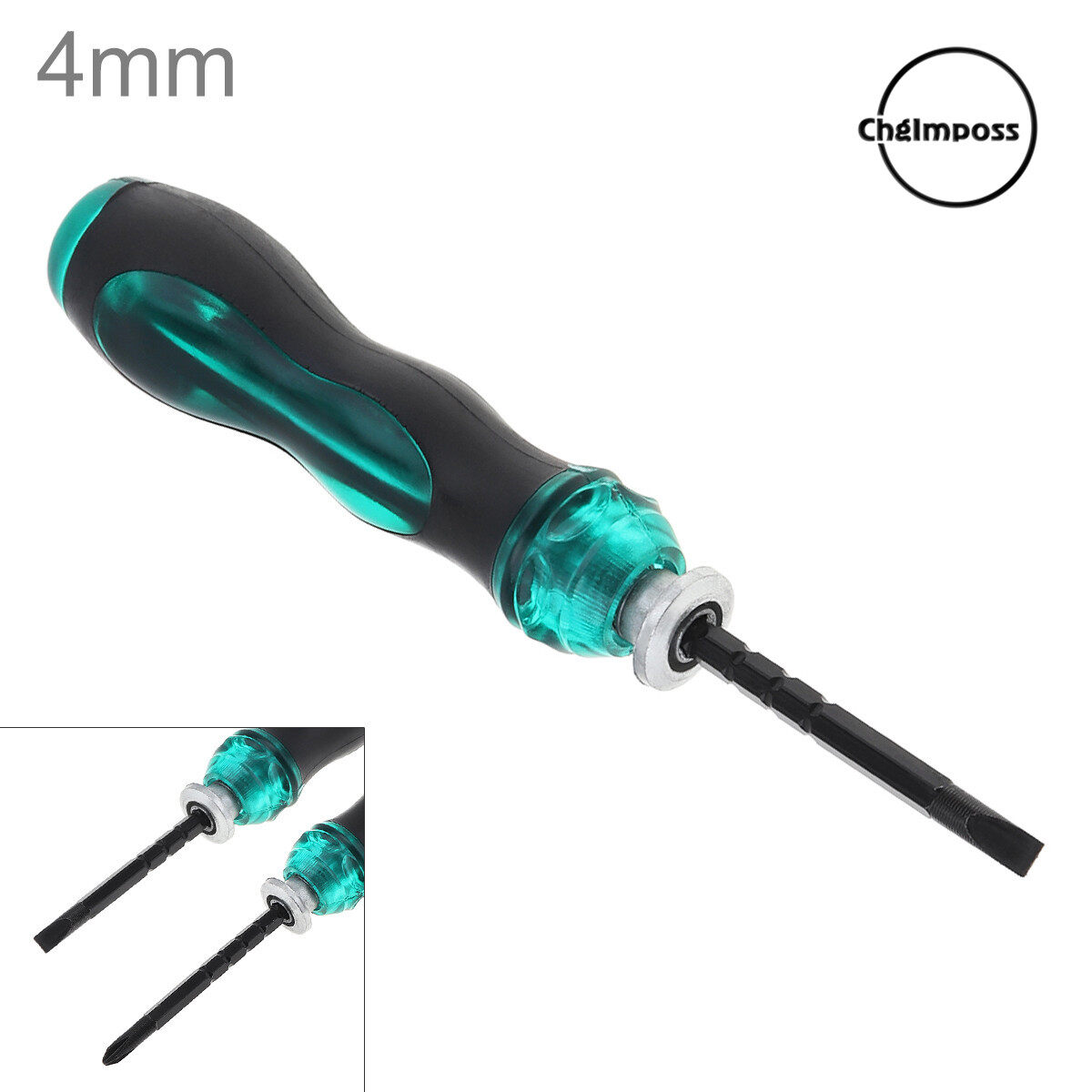 ChgImposs 4 Inch Telescopic Ratchet Screwdriver Slotted Cross Flat Head Magnetic Screwdriver Repair Tool