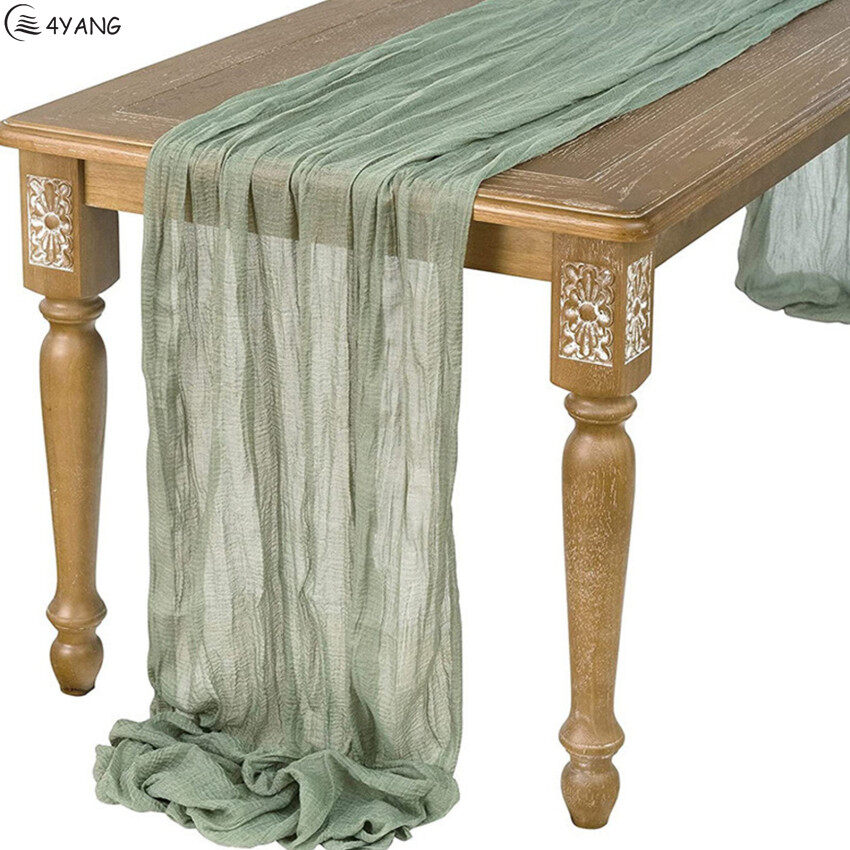 Gạc bồi Bàn Bàn Ăn Trang Trí 90*300Cm đồng quê mộc mạc Boho Bãi Biển bàn tiệc đám cưới Trang Trí Nội Thất Giáng Sinh bồi bàn S