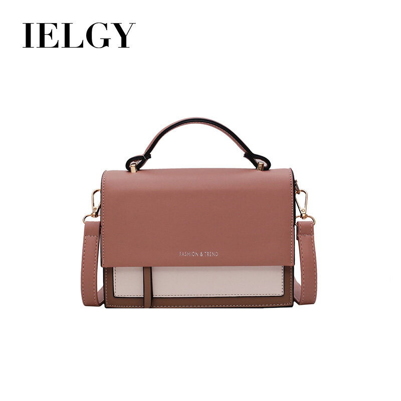 IELGY Imported women's bags Western style simple women's shoulder bag casual hit color portable messenger bag