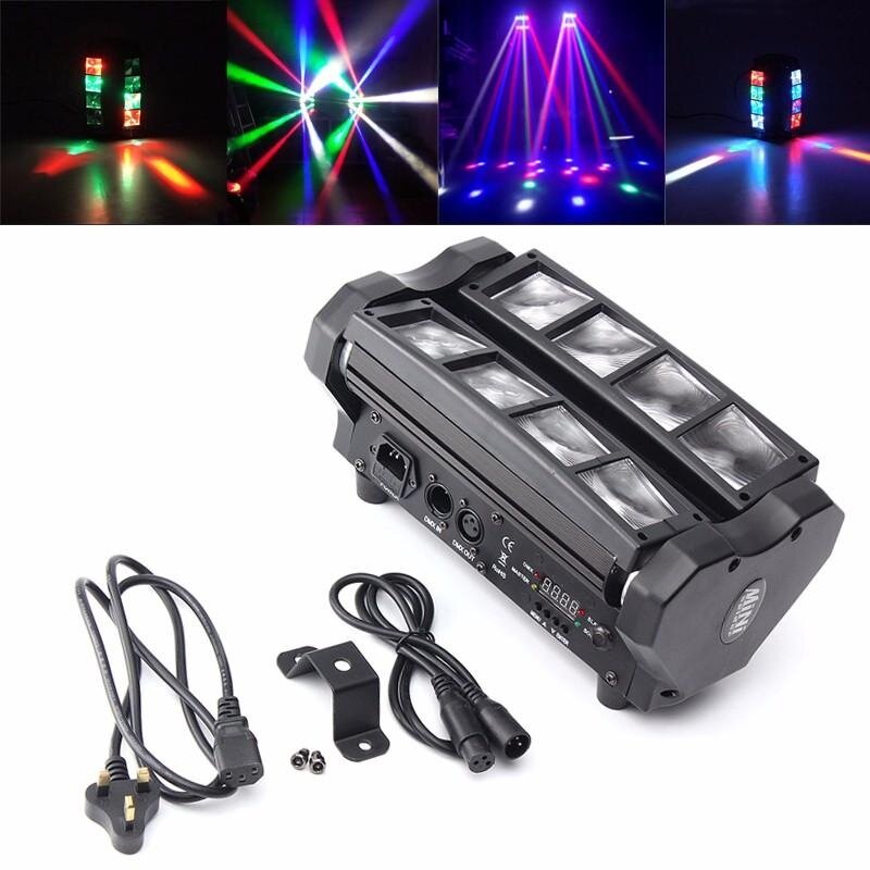 【Free Vận Chuyển + Đèn Flash Deal】 90 W RGBW 4 TRONG 1 DMX512 LED Nhện Tia Di Chuyển Đầu Ánh Sáng Sân Khấu DJ đảng Disco