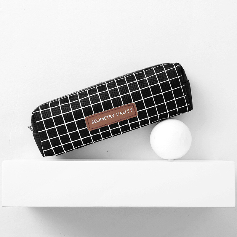 Cute, Fresh, Canvas Pencil Case, Multifunctional Large-capacity Pencil Case for Elementary and Middle School Students, Stationery Box
