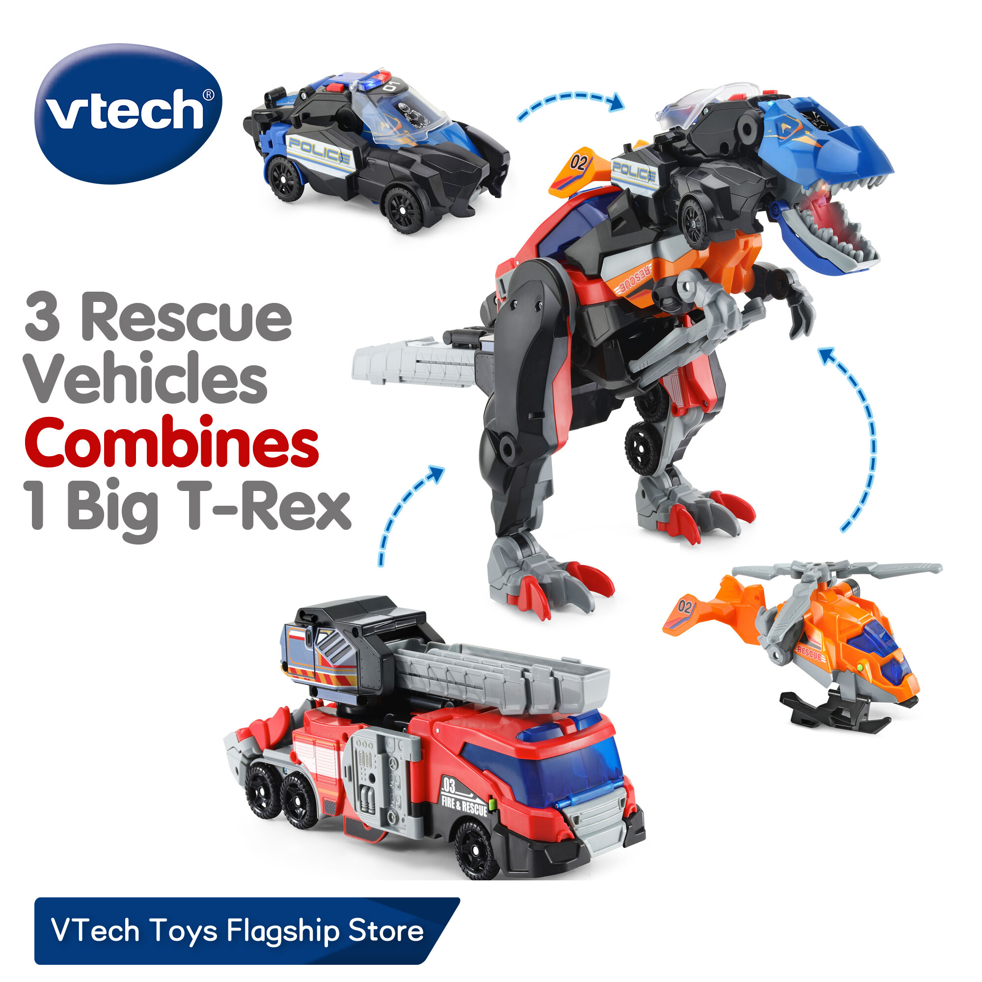 VTech Switch and Go Dino in Rescue T-Rex Combination