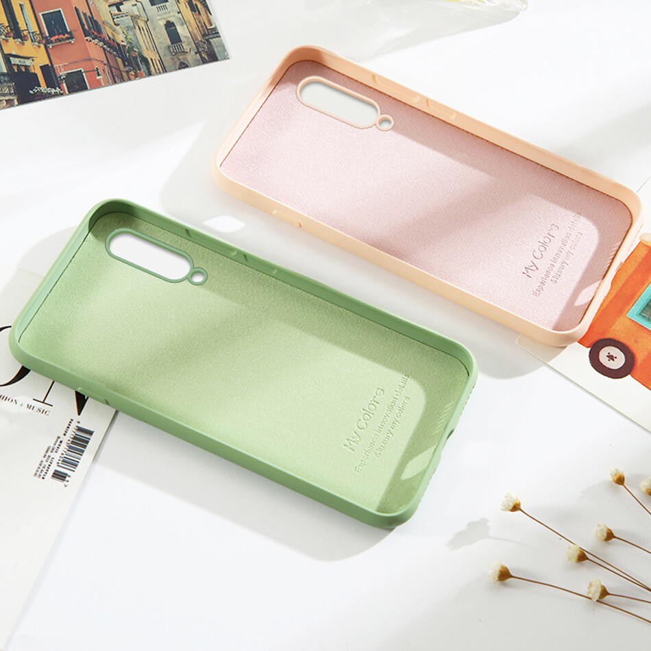 Case for Xiaomi Mi 9 Luxury Original Liquid Silicone Case Rubber Microfiber Cloth Lining Cushion Phone Cover for Mi 9 SE casing