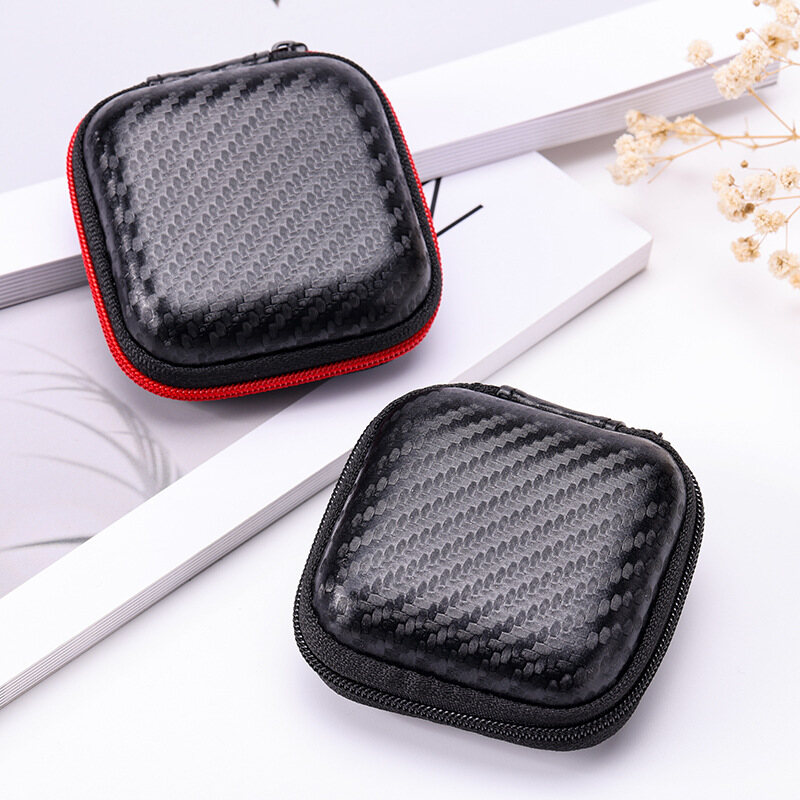 Mini Portable COB LED Keychain Work Light Storage Box EVA Earphone Bag Waterproof