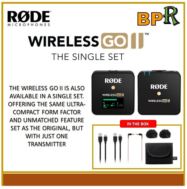 Rode Wireless GO II 2-Person // Wireless GO II Single Compact Digital ...