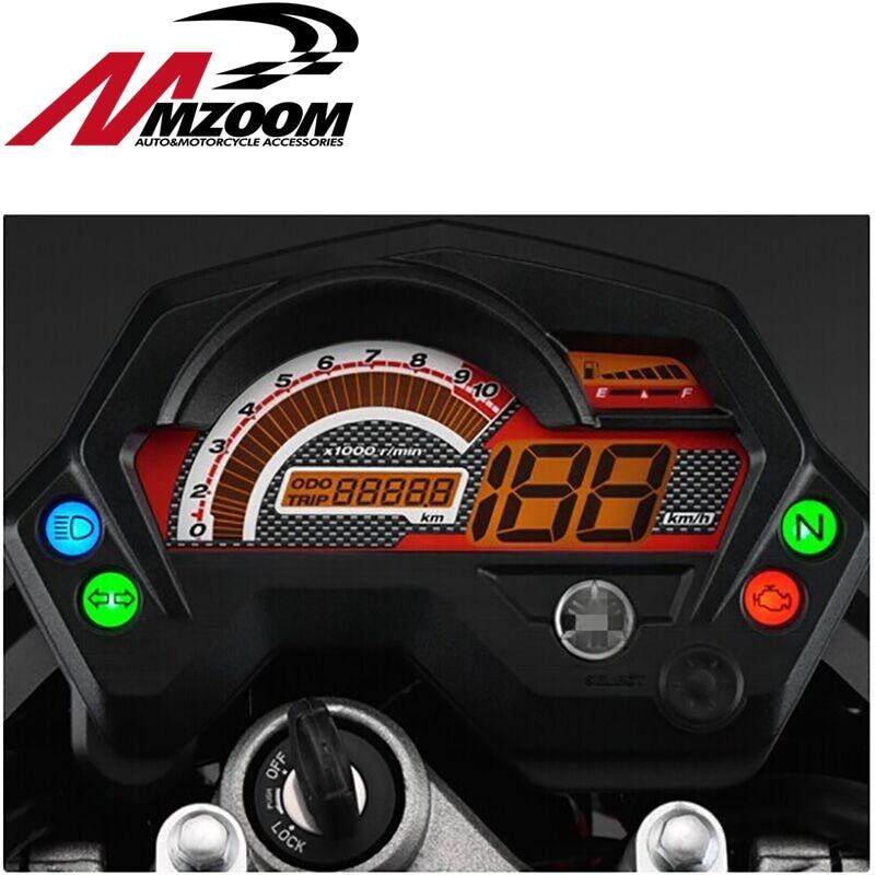 Tachometer Sepeda Motor Fz16 Speedometer ABS Panel LCD dengan Lampu Case untuk Yamaha Fz16 Plastik Hitam Speedometer Odometer