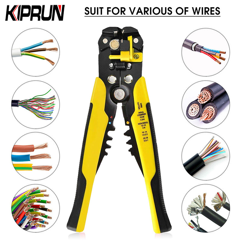 KIPRUN Crimper Cable Cutter Automatic Wire Stripper Multifunctional Stripping Tools Crimping Pliers Terminal 0.2-6.0mm2 tool