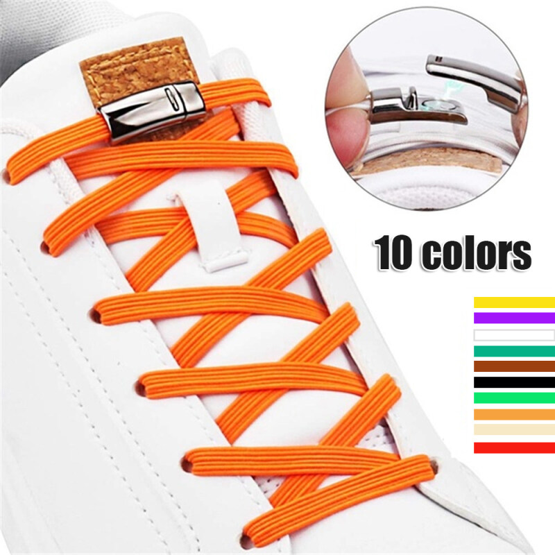 Giá bán Thời Trang Magnetic Dây Giày Đàn Hồi Dây Giày Không Buộc Dây Giày Unisex Lười Biếng Ren Strings