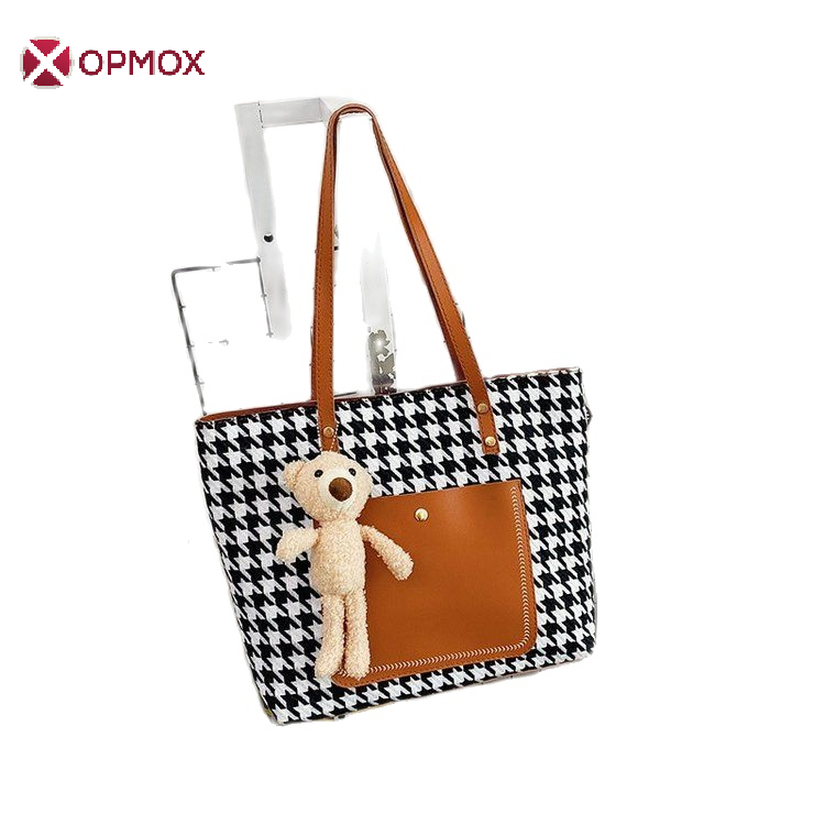OPMOX Women's bag 2021 new fashion student handheld women's bag high sense tote bag summer versatile large capacity shoulder bag