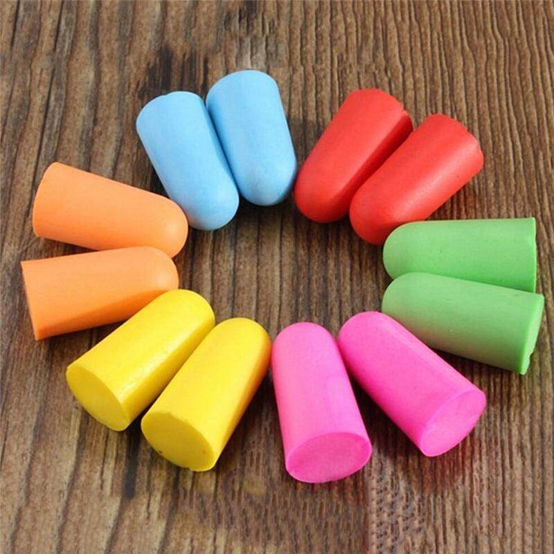 10 Pairs Comfort Soft Foam Ear Plugs Tapered Travel Sleep Noise Reduction Prevention Earplugs Sound Insulation Ear Protection