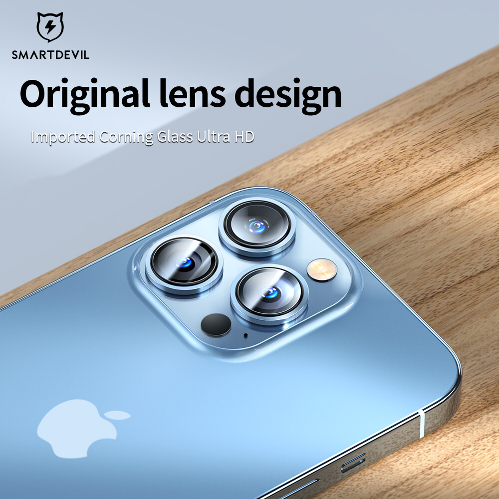 SmartDevil bảo vệ ống kính máy ảnh vòng tròn cho Iphone 14 Pro Max iPhone 15 Pro Max 15 cộng với iPhone 14 cộng với iPhone 13 Pro Max HD kính cường lực hợp kim bảo vệ màn hình ống kính