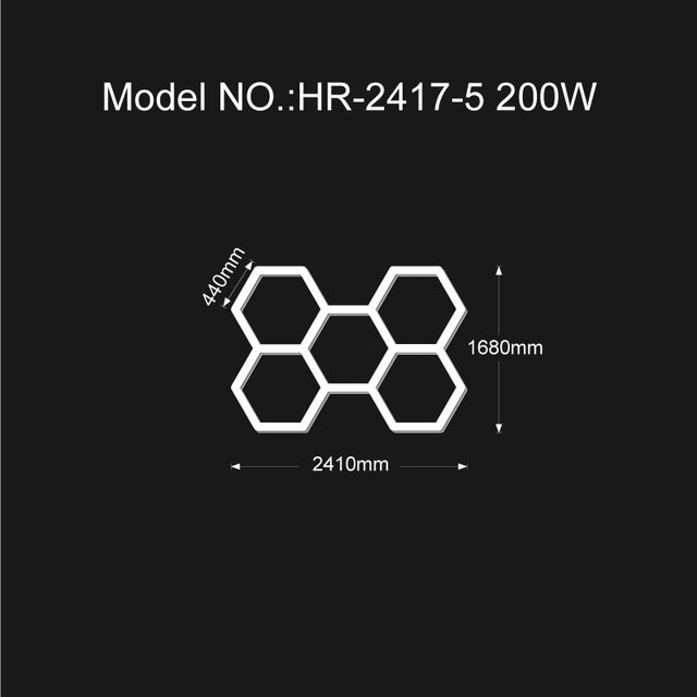Hexagon LED Lighting Car Detail Garage Workshop Retail Light Honeycomb – 21 LED - View #10