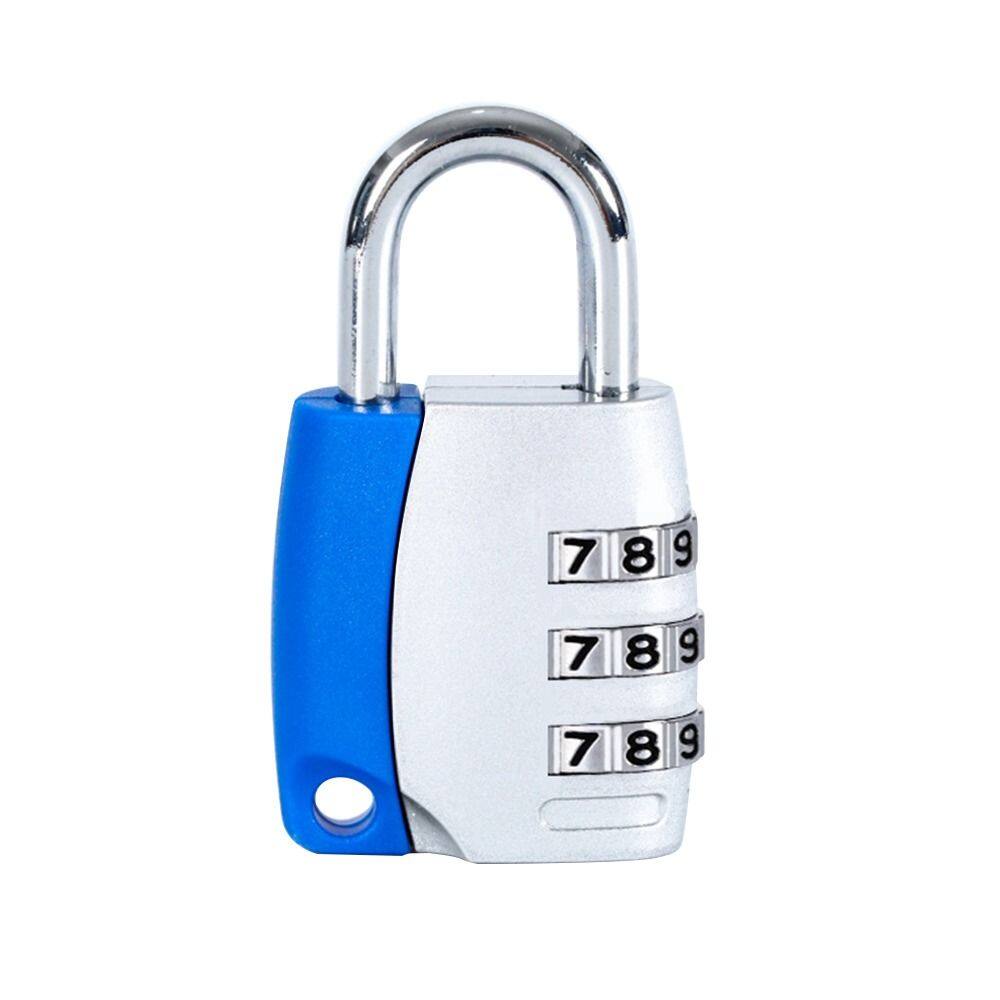 PETIYOUZA Security Combination Lock 3 Dial Digit Mini Dormitory Cabinet Lock Backpack Zipper Lock Password Lock Luggage Padlock