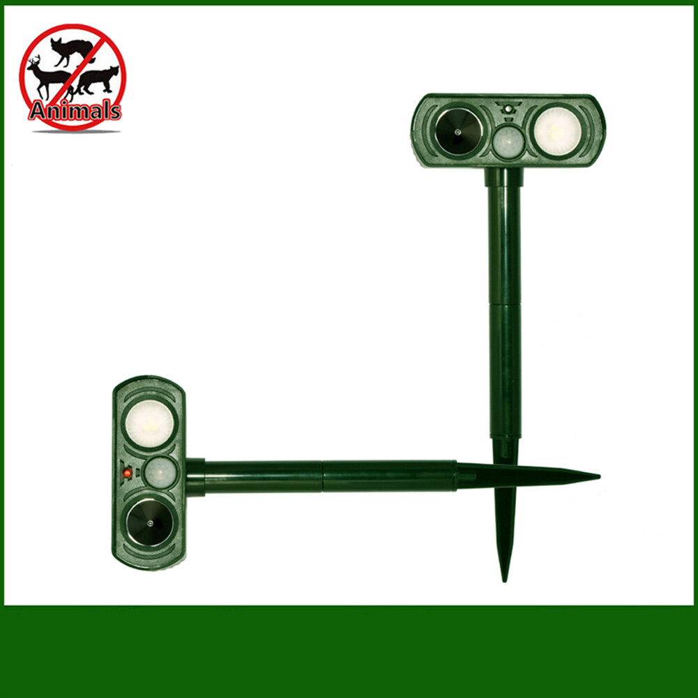 Solar Powered Ultrasonic Repeller Animal Chaser Outdoor Garden