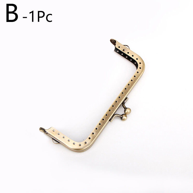 gvb7 1PC DIY Metal Purse Frame Bag Handle Clasp Lock Replacement Handmade Hardware Fashion Accessories