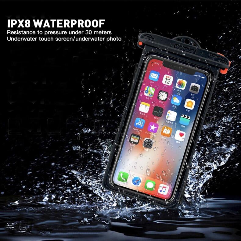 ที่ดีที่สุด-Tech Anti-Falling กันน้ำโทรศัพท์มือถือกระเป๋าว่ายน้ำเคสโทรศัพท์ใต้น้ำ Seal Snowproof Touch กระเป๋าด้านล่าง6.9นิ้วสำหรับ Xiaomi Poco Realme