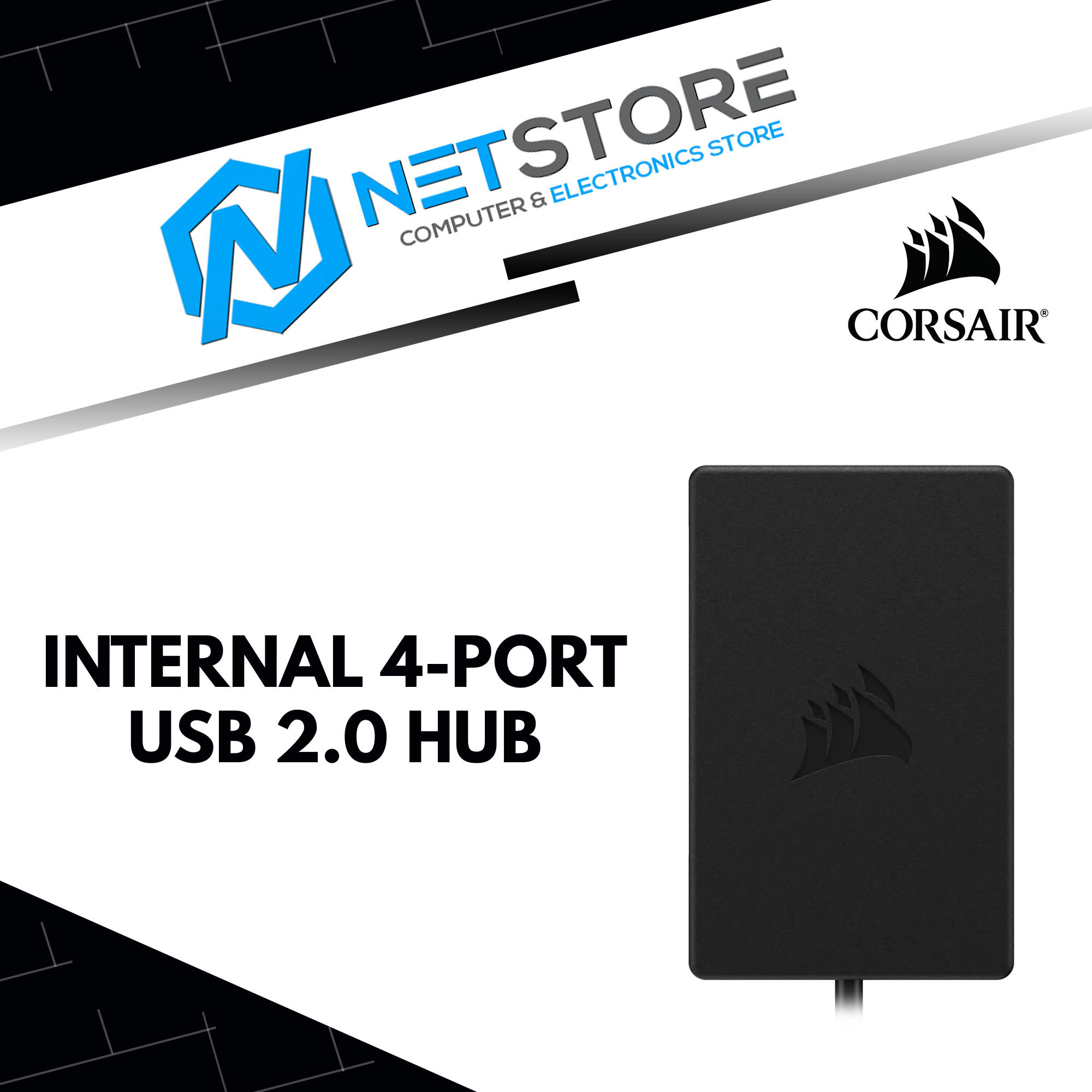 Corsair Hub USB 2.0 interne à 4 ports - CC-9310002-WW 