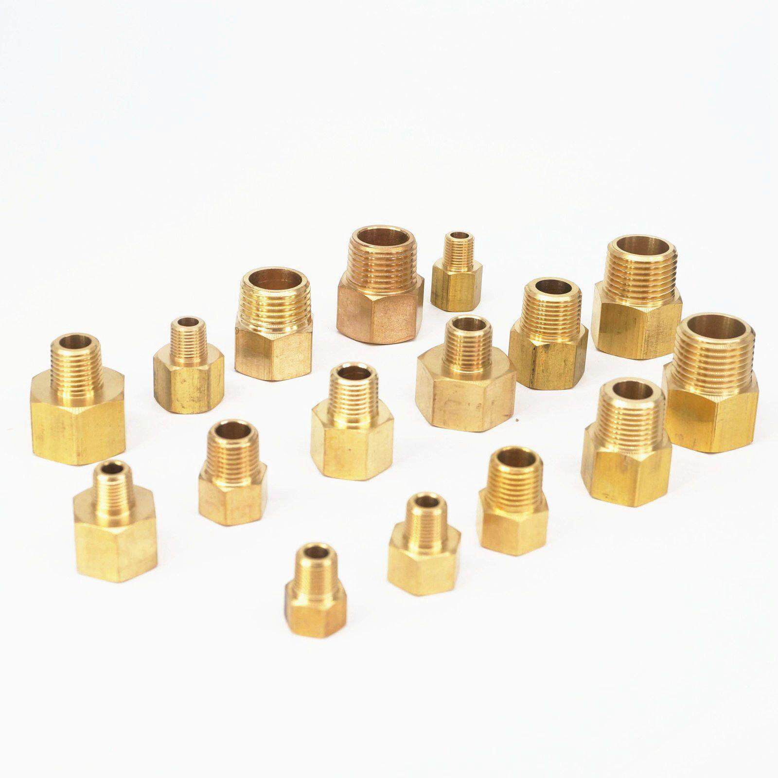 Bộ Chuyển Đổi Đầu Nối Ống Bằng Đồng BSP Đầu Cái Sang Đầu Đực NPT 1/8 1/4 3/8 1/2 Cho Máy Đo Áp Suất, Nước Nhiên Liệu Khí Ga 229 PSI