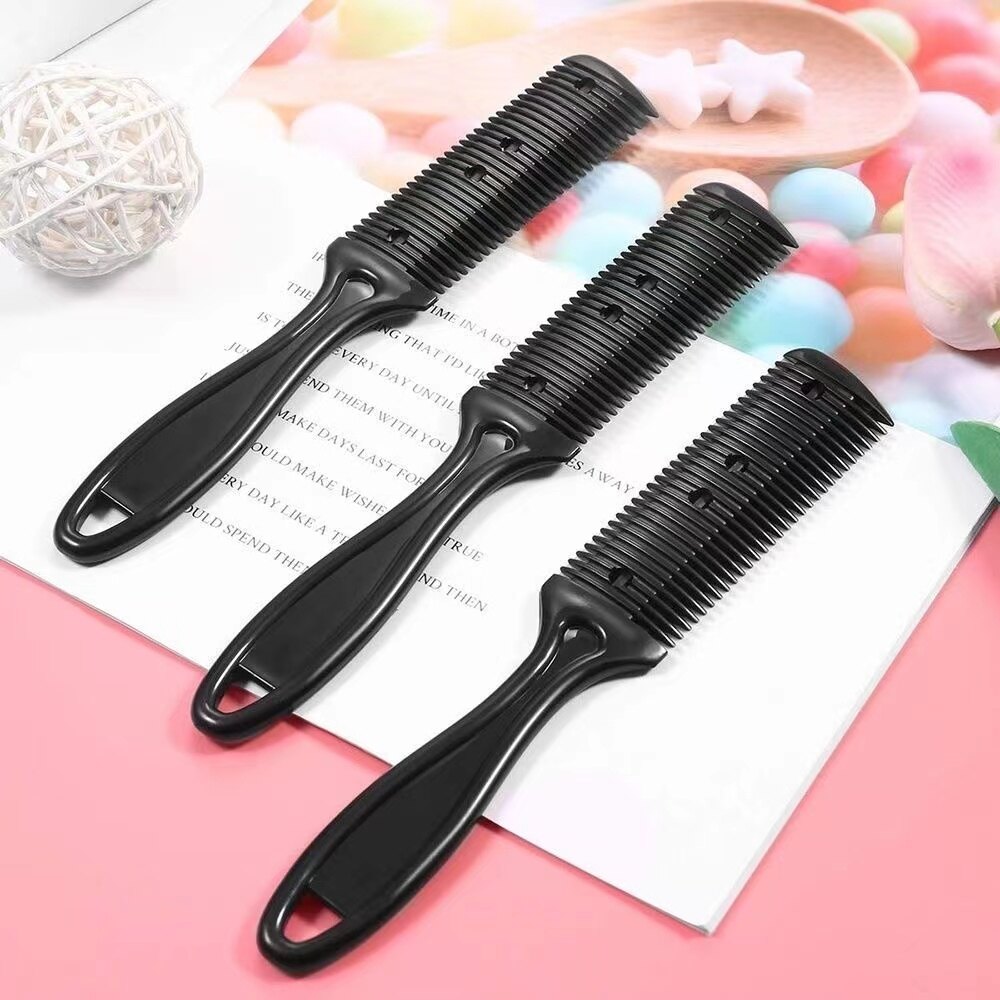 Razor Comb Hair Cutter Comb Cutting Scissor Double Edge Razor Hair Thinning Comb Haircuts Cutting Tool