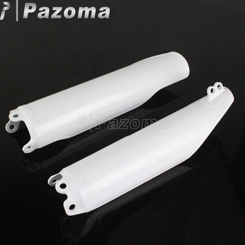 Supermoto enduro white plastic fork guard front fork tube cover for honda crf cr 125 250 450 r x rx crf250 crf450 cr125 93-2018