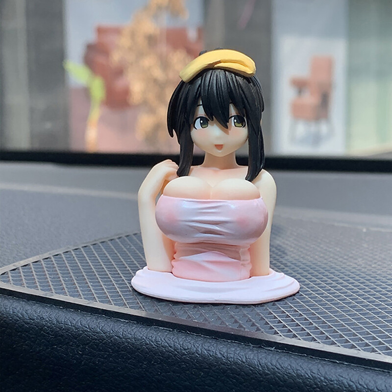 Skinye Kawayi Anime Shaking Boobs Console Dashboard Interior Accessory